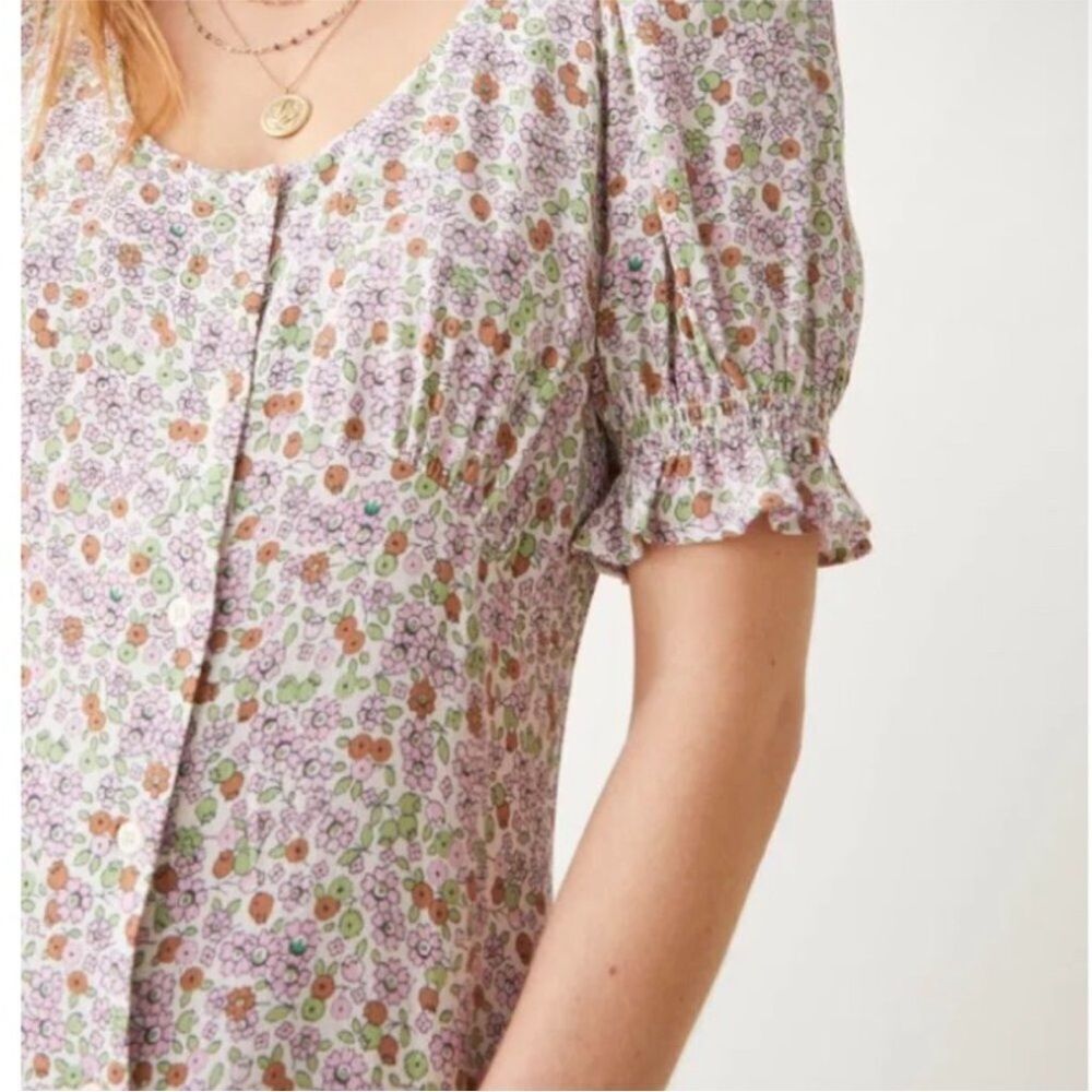 & Other Stories Printed Button Up Midi Dress Flor… - image 4